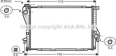 Ava Quality Cooling BW 2301 - Радиатор, охлаждение двигателя autospares.lv