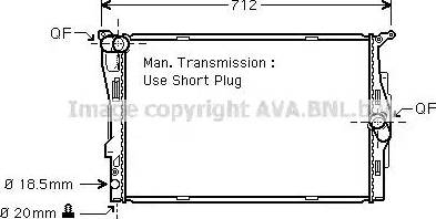 Ava Quality Cooling BW 2291 - Радиатор, охлаждение двигателя autospares.lv