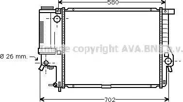 Ava Quality Cooling BW 2201 - Радиатор, охлаждение двигателя autospares.lv