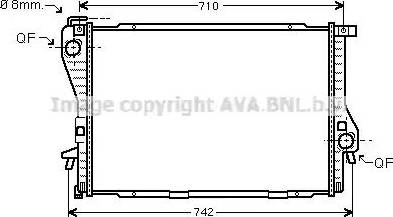 Ava Quality Cooling BW 2235 - Радиатор, охлаждение двигателя autospares.lv