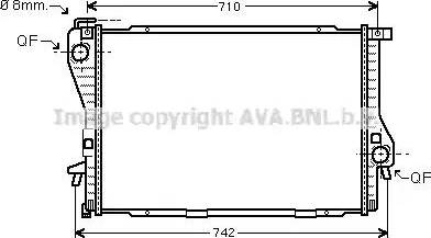 Ava Quality Cooling BW 2233 - Радиатор, охлаждение двигателя autospares.lv