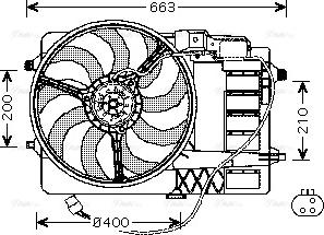 Ava Quality Cooling BW 7516 - Вентилятор, охлаждение двигателя autospares.lv
