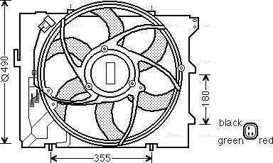 Ava Quality Cooling BW 7523 - Вентилятор, охлаждение двигателя autospares.lv
