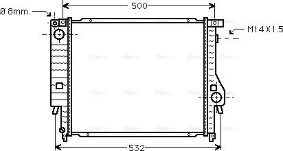 Ava Quality Cooling BWA2098 - Радиатор, охлаждение двигателя autospares.lv