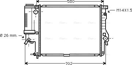 Ava Quality Cooling BWA2186 - Радиатор, охлаждение двигателя autospares.lv