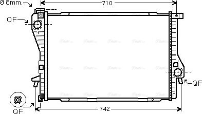 Ava Quality Cooling BWA2300 - Радиатор, охлаждение двигателя autospares.lv