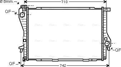 Ava Quality Cooling BWA2301 - Радиатор, охлаждение двигателя autospares.lv