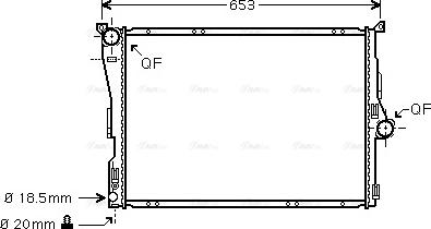 Ava Quality Cooling BWA2291 - Радиатор, охлаждение двигателя autospares.lv