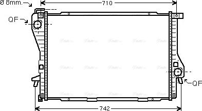 Ava Quality Cooling BWA2235 - Радиатор, охлаждение двигателя autospares.lv