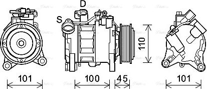 Ava Quality Cooling BWAK499 - Компрессор кондиционера autospares.lv