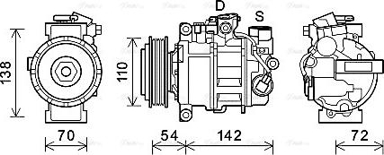 Ava Quality Cooling BWAK495 - Компрессор кондиционера autospares.lv