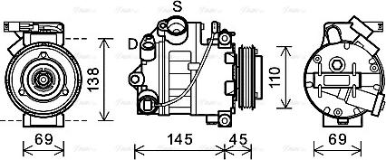 Ava Quality Cooling BWAK444 - Компрессор кондиционера autospares.lv