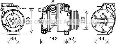 Ava Quality Cooling BWK442 - Компрессор кондиционера autospares.lv