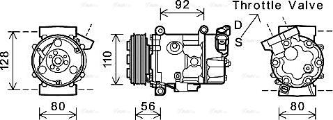 Ava Quality Cooling BWAK416 - Компрессор кондиционера autospares.lv