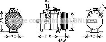 Ava Quality Cooling BW K345 - Компрессор кондиционера autospares.lv