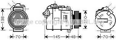 Ava Quality Cooling BWAK348 - Компрессор кондиционера autospares.lv