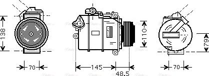 Ava Quality Cooling BWAK332 - Компрессор кондиционера autospares.lv