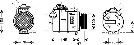 Ava Quality Cooling BWAK306 - Компрессор кондиционера autospares.lv