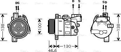 Ava Quality Cooling BW K319 - Компрессор кондиционера autospares.lv