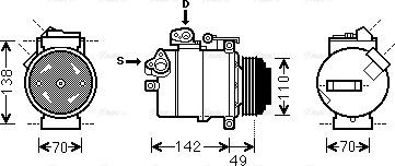 Ava Quality Cooling BWAK389 - Компрессор кондиционера autospares.lv