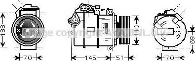 Ava Quality Cooling BWK384 - Компрессор кондиционера autospares.lv