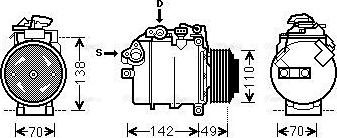 Ava Quality Cooling BWAK387 - Компрессор кондиционера autospares.lv