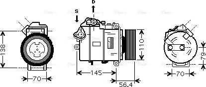 Ava Quality Cooling BW K330 - Компрессор кондиционера autospares.lv