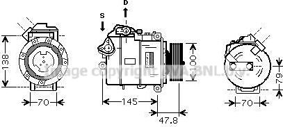 Ava Quality Cooling BWAK331 - Компрессор кондиционера autospares.lv