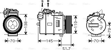 Ava Quality Cooling BWAK329 - Компрессор кондиционера autospares.lv