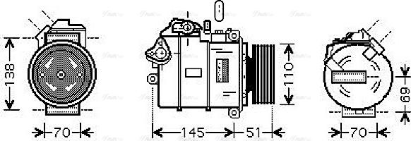 Ava Quality Cooling BWAK320 - Компрессор кондиционера autospares.lv