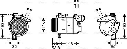 Ava Quality Cooling BW K321 - Компрессор кондиционера autospares.lv