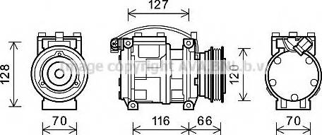 Ava Quality Cooling BWAK230 - Компрессор кондиционера autospares.lv