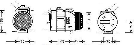 Ava Quality Cooling BWAK237 - Компрессор кондиционера autospares.lv