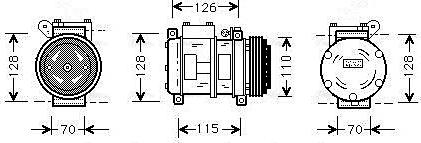 Ava Quality Cooling BWAK229 - Компрессор кондиционера autospares.lv