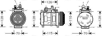 Ava Quality Cooling BWAK227 - Компрессор кондиционера autospares.lv