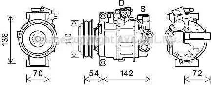 Ava Quality Cooling BWK495 - Компрессор кондиционера autospares.lv