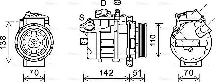 Ava Quality Cooling BWK417 - Компрессор кондиционера autospares.lv