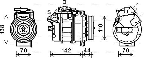 Ava Quality Cooling BWK429 - Компрессор кондиционера autospares.lv