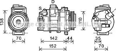 Ava Quality Cooling BWK424 - Компрессор кондиционера autospares.lv