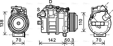 Ava Quality Cooling BWK428 - Компрессор кондиционера autospares.lv