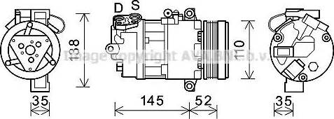 Ava Quality Cooling BWK545 - Компрессор кондиционера autospares.lv