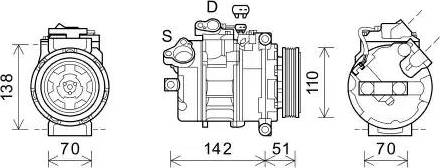 Ava Quality Cooling BWK547 - Компрессор кондиционера autospares.lv