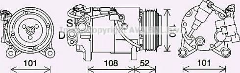 Ava Quality Cooling BWK567 - Компрессор кондиционера autospares.lv