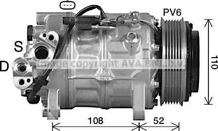 Ava Quality Cooling BWK601 - Компрессор кондиционера autospares.lv