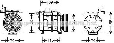 Ava Quality Cooling BW K040 - Компрессор кондиционера autospares.lv