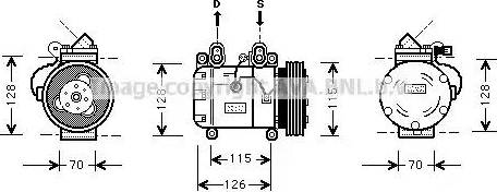 Ava Quality Cooling BW K051 - Компрессор кондиционера autospares.lv