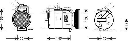 Ava Quality Cooling BW K064 - Компрессор кондиционера autospares.lv