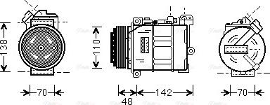 Ava Quality Cooling BW K015 - Компрессор кондиционера autospares.lv