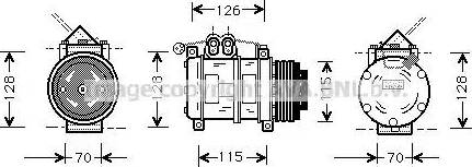 Ava Quality Cooling BW K074 - Компрессор кондиционера autospares.lv