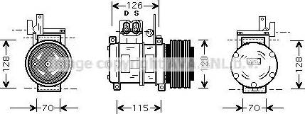 Ava Quality Cooling BW K073 - Компрессор кондиционера autospares.lv